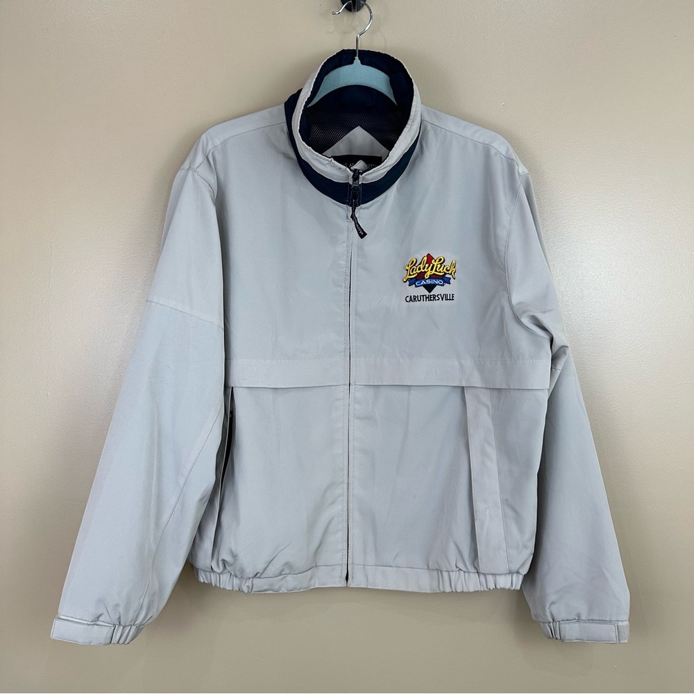 Lady Luck Casino Embroidered Beige Khaki Port Authority Legacy Jacket Medium